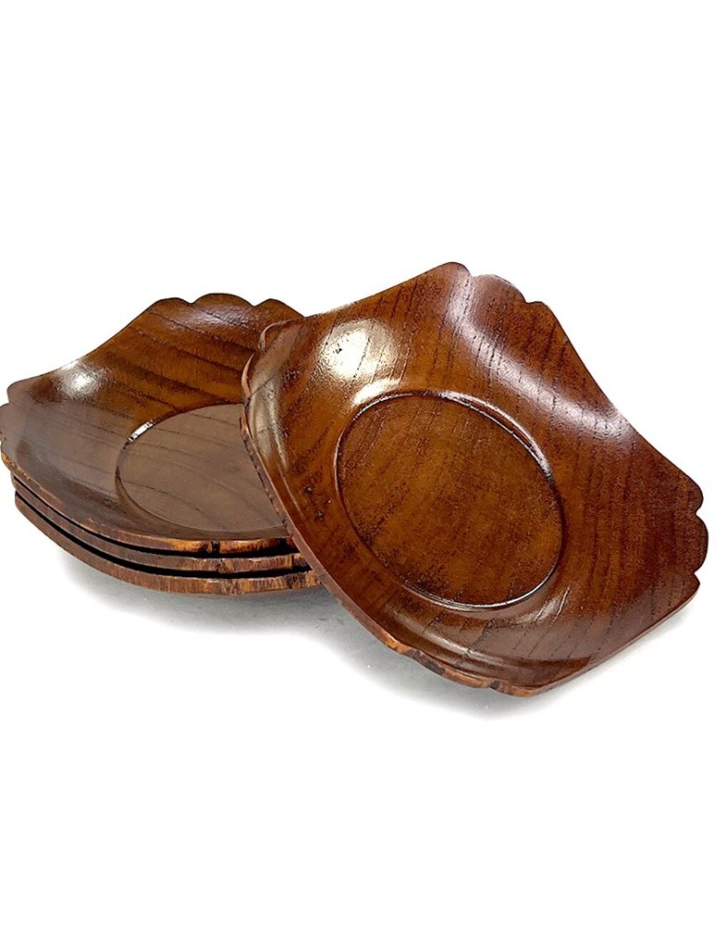 Petal-Shaped Wooden Coasters from Japan - 4